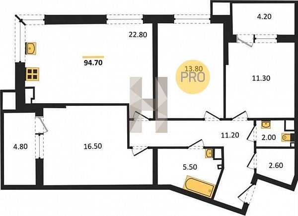 Продается 3-комн. квартира, 94.7 м², ЖК Парк Победы-2, 