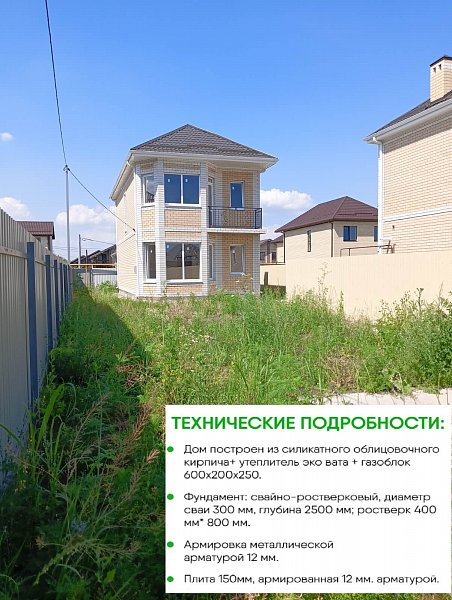 Дом 120 м², уч. 3.02 сот., Краснодар