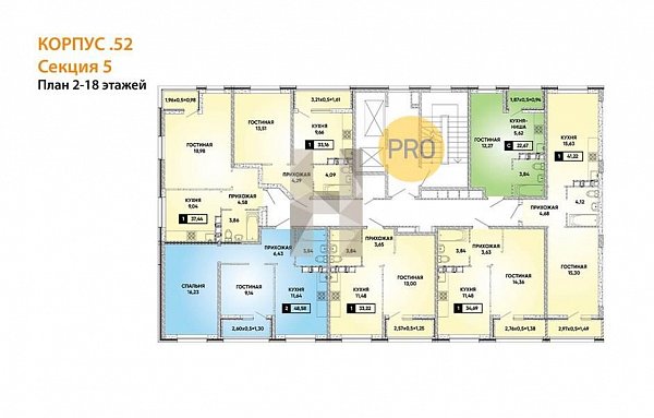 1-комн. квартира, 33.16 м², ЖК Архитектор (№133013)