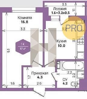 Продается 1-комн. квартира, 37 м², ЖК Жилой квартал Бауинвест, 