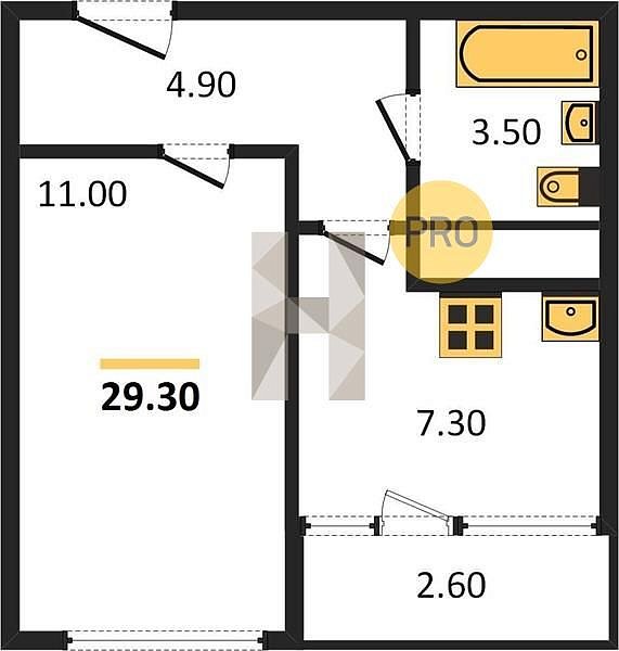 Продается 1-комн. квартира, 29.3 м², ЖК Европейский, 