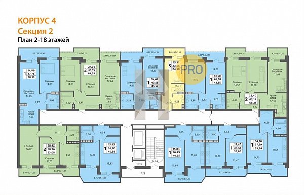 1-комн. квартира, 50.9 м², ЖК Мозаика (№131909)