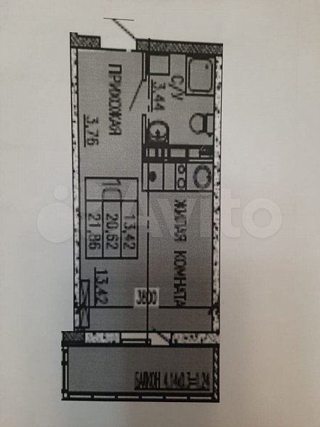Студия, 24 м², р-н поселок Краснодарский (№125698)