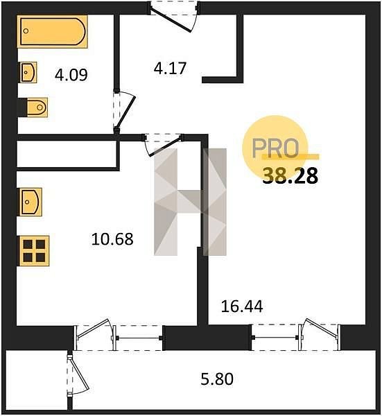 Продается 1-комн. квартира, 38.28 м², ЖК Сегодня, 