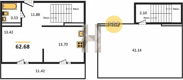 Продается 1-комн. квартира, 62.68 м², ЖК Вектор-2, 