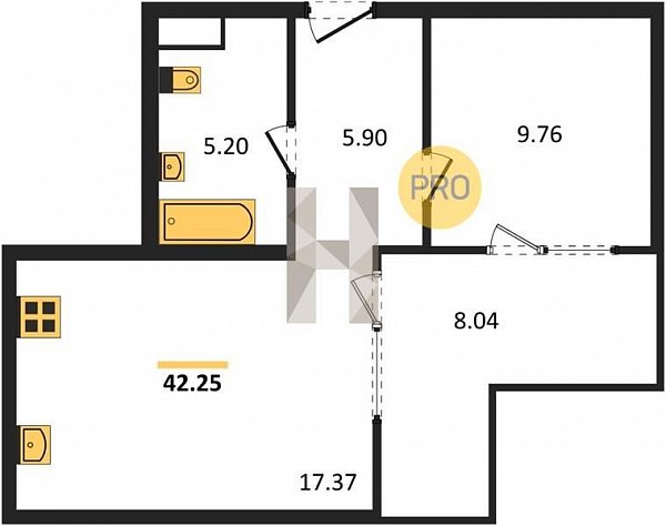 Продается 1-комн. квартира, 41.81 м², ЖК Патрики, 