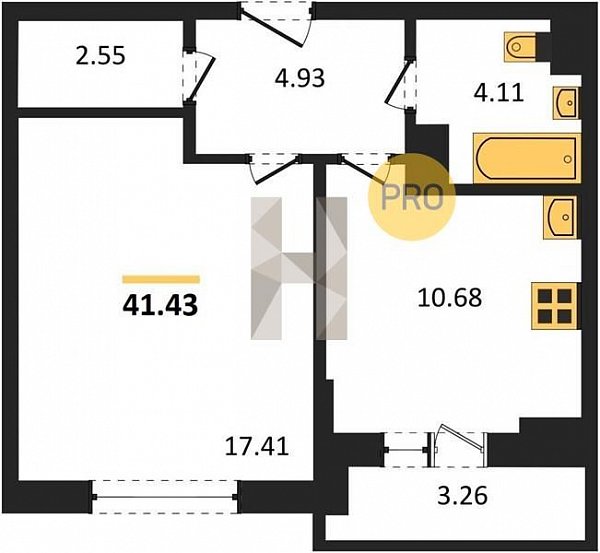 Продается 1-комн. квартира, 41.43 м², ЖК Левада, 