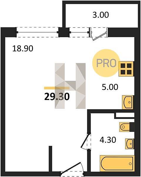 Продается Студия, 29.3 м², ЖК Красная площадь Ромекс, 