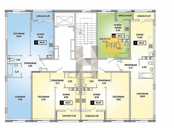 1-комн. квартира, 41.14 м², ЖК Архитектор (№133027)