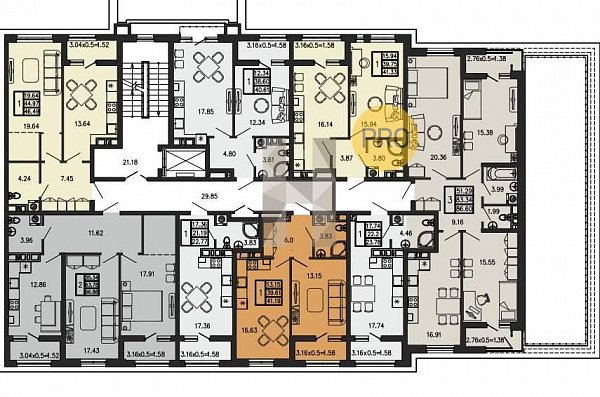 2-комн. квартира, 66.88 м², ЖК Суворов (№133267)