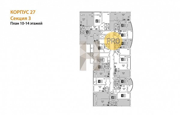 2-комн. квартира, 66.7 м², ЖК Самолет-5 (№132203)