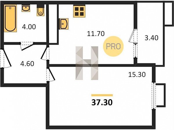 Продается 1-комн. квартира, 37.3 м², ЖК Южане, 