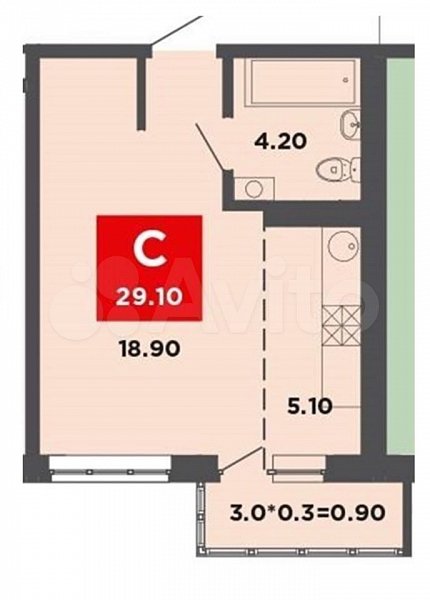 Продается Студия, 29 м², р-н Энка - Баскет-холл, 