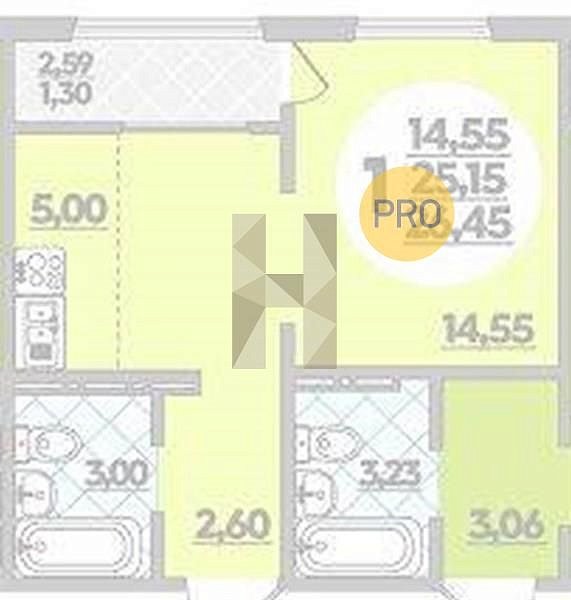 Продается 1-комн. квартира, 26.57 м², ЖК Восточно-Кругликовский, 