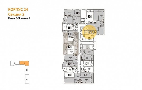 1-комн. квартира, 36.1 м², ЖК Самолет-4 (№132123)