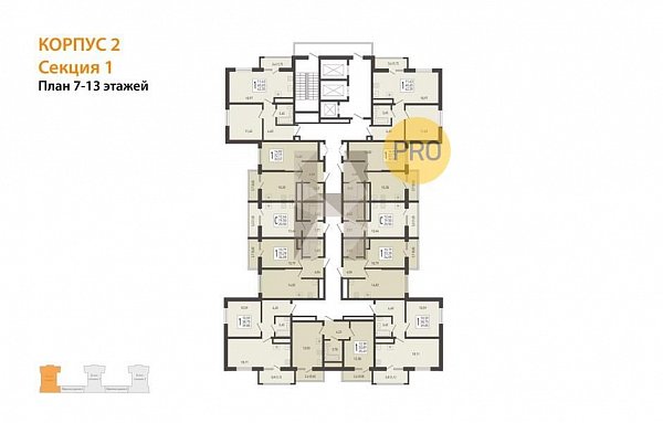 1-комн. квартира, 33.57 м², ЖК Огурцы (№132394)