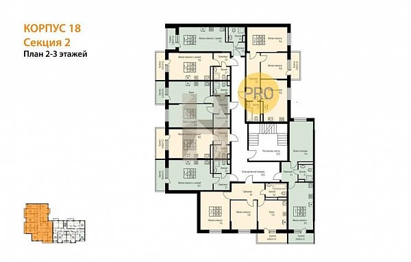 2-комн. квартира, 54.3 м², ЖК Nova Vita (№133544)