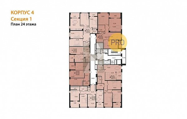3-комн. квартира, 107.63 м², ЖК Родные просторы (№132383)