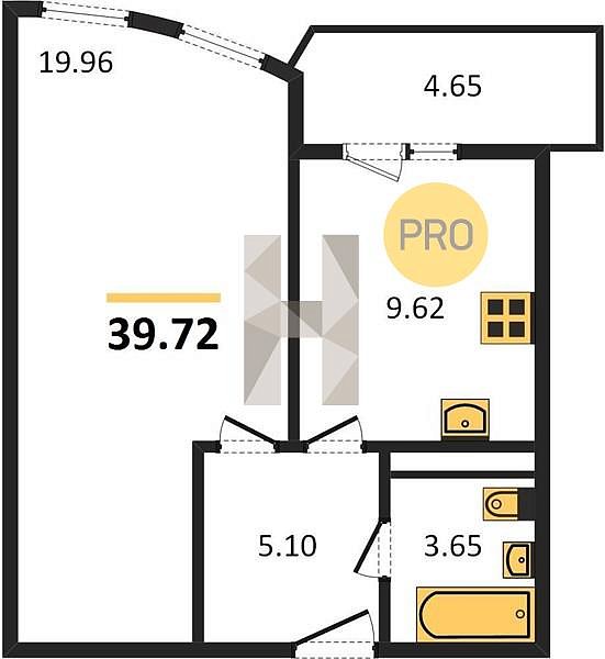 Продается 1-комн. квартира, 39.72 м², ЖК Режиссёр, 