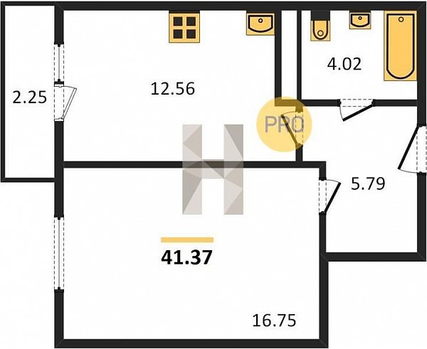 Продается 1-комн. квартира, 41.37 м², ЖК Родные просторы, 