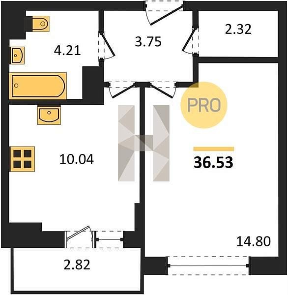 Продается 1-комн. квартира, 36.53 м², ЖК Левада, 