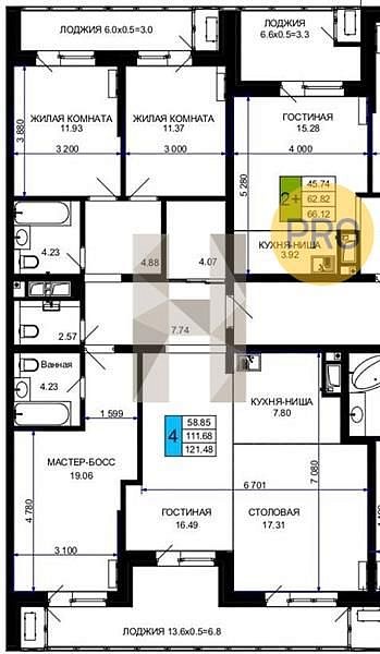Продается 3-комн. квартира, 121.48 м², ЖК Сегодня, 