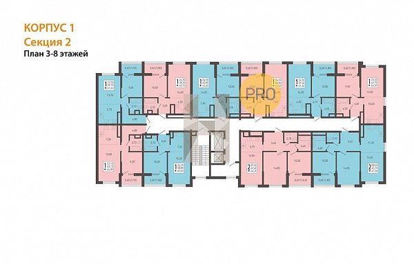1-комн. квартира, 41.4 м², ЖК ЮГГЕ (№132493)