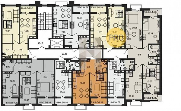 Студия, 23.78 м², ЖК Суворов (№133265)