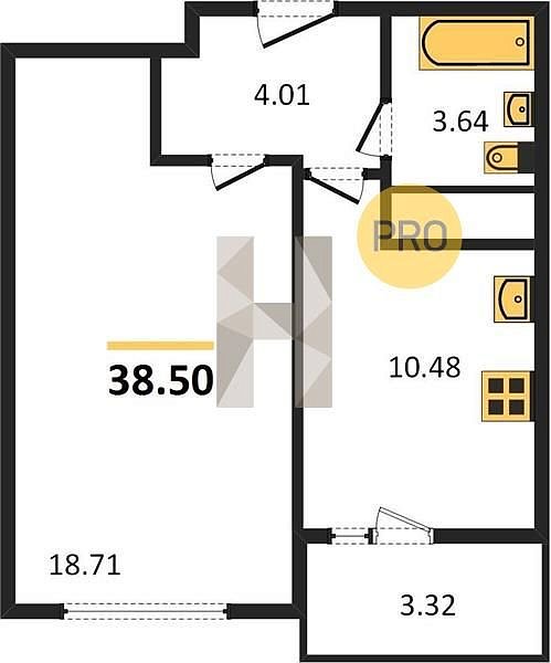 Продается 1-комн. квартира, 38.5 м², ЖК Огурцы, 