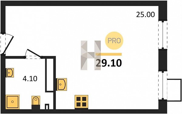 Продается Студия, 29.1 м², ЖК Парк Победы-2,