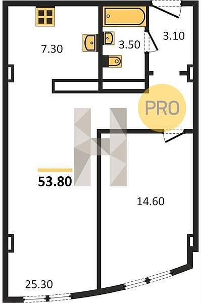 Продается 1-комн. квартира, 53.4 м², ЖК The Grand Palace, 