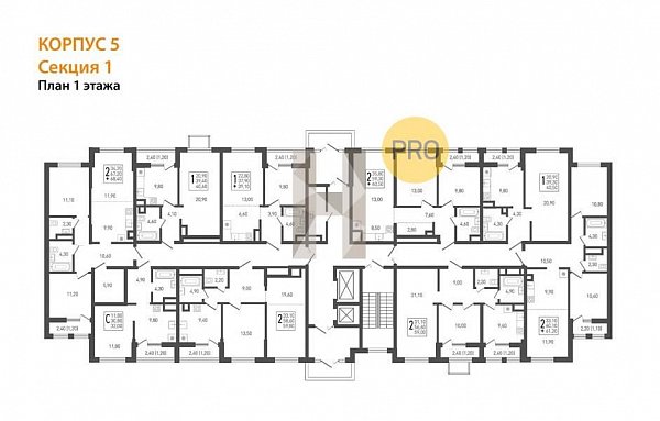 2-комн. квартира, 59 м², ЖК ЮГГЕ (№132724)