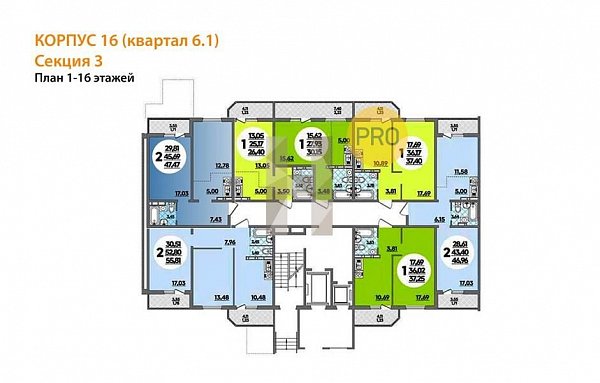 1-комн. квартира, 47.47 м², ЖК Восточно-Кругликовский (№133259)