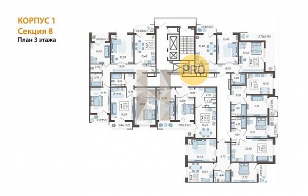 1-комн. квартира, 38.01 м², ЖК URAL (№132293)