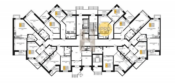 1-комн. квартира, 54.01 м², ЖК Сегодня (№133374)