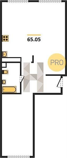 Продается 2-комн. квартира, 65.05 м², ЖК Гарантия на Обрывной, 