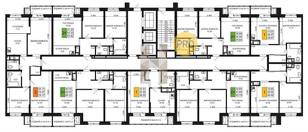 3-комн. квартира, 78.17 м², ЖК Сегодня (№133362)