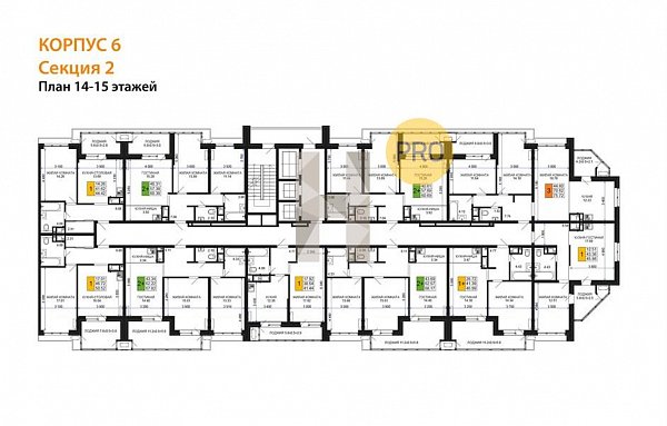1-комн. квартира, 44.42 м², ЖК Сегодня (№133643)