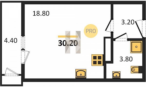 Продается Студия, 30.2 м², ЖК Рекорд-2, 