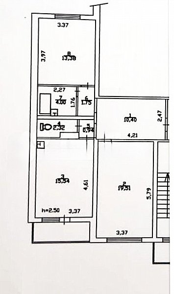 2-комн квартира, 67.7 м², р-н Молодежный (№129370)