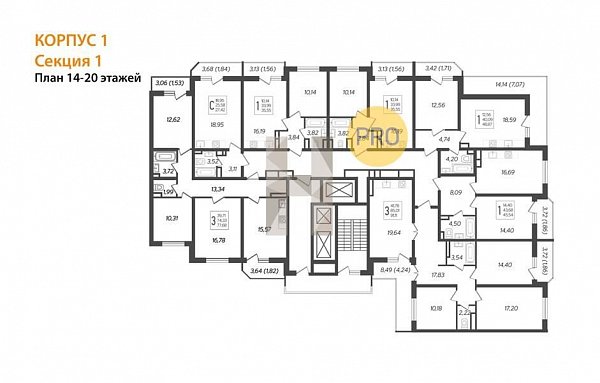 Студия, 27.42 м², ЖК URAL (№132285)
