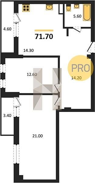 Продается 2-комн. квартира, 71.7 м², ЖК Екатерининский Парк, 