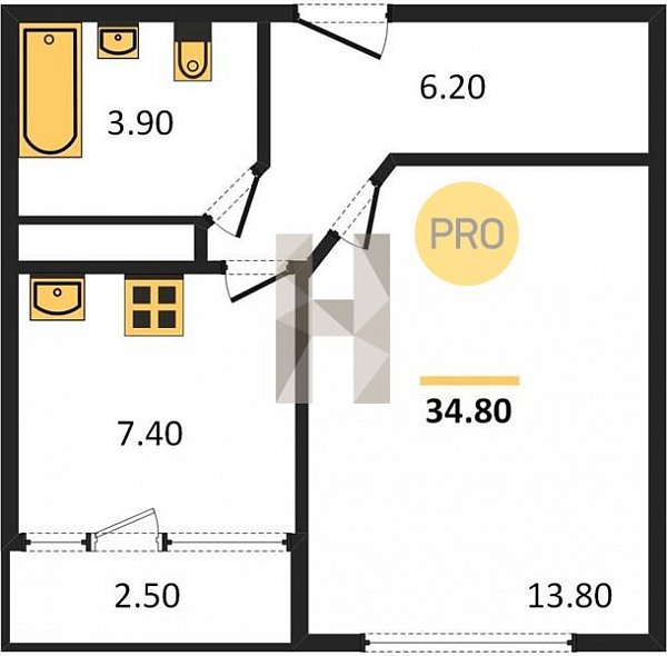 Продается 1-комн. квартира, 34.6 м², ЖК Европейский, 