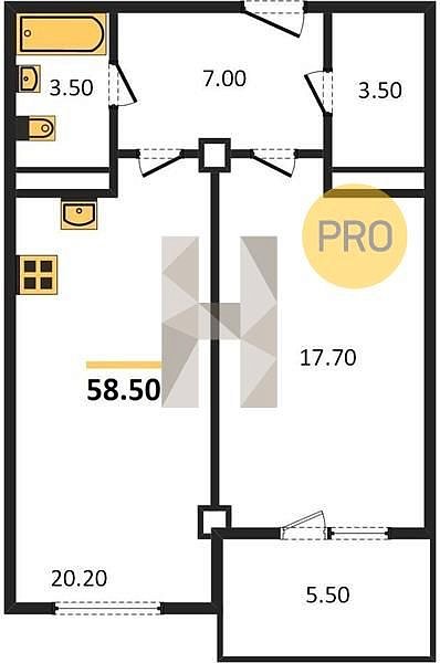Продается 1-комн. квартира, 57.2 м², ЖК The Grand Palace, 