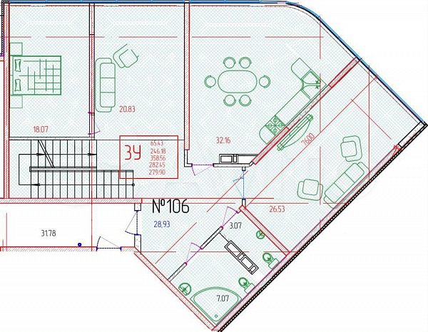 3-комн квартира, 359 м², р-н Черемушки (№124308)