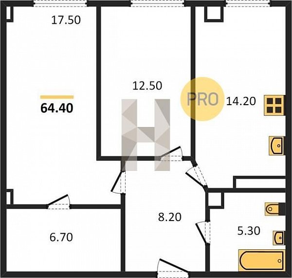 Продается 2-комн. квартира, 64.4 м², ЖК The Grand Palace, 