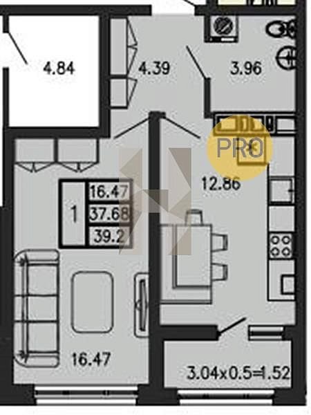 Продается 1-комн. квартира, 39.2 м², ЖК Суворов, 