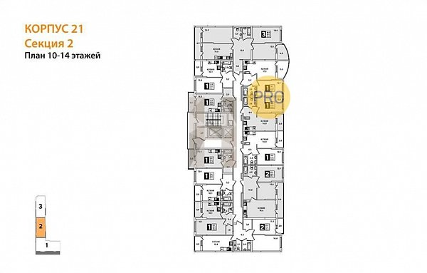 3-комн. квартира, 91.1 м², ЖК Самолет-4 (№132109)