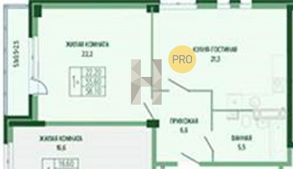 Продается 1-комн. квартира, 58.1 м², ЖК Екатерининский Парк, 