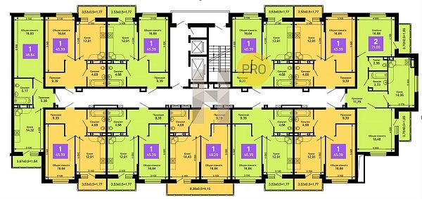 1-комн. квартира, 49.29 м², ЖК Лучший (№133464)